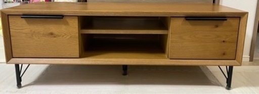 【値下げしました！】天然木製•アイアンテレビラック