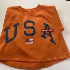 トレーナー140cm  オレンジ色の画像