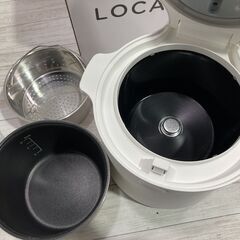 ★LOCABO ロカボ　糖質カット炊飯器　JM-C20E-B　最大炊飯容量:0.9リットル 5合炊き ホワイト★通電確認済★B0DL0103の画像