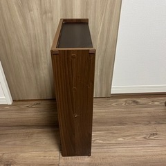 ケーブルボックス  ルーター収納 木製 高さ58cm ダークブラウンの画像