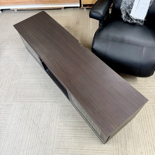 【超美品‼️】大川家具 150cm幅ローボード テレビ台 収納家具 木目調ダークブラウン♪