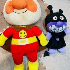 アンパンマンぬいぐるみ（大）＆バイキンマンパペット　2個セット