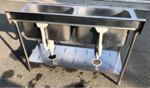 ⭐︎中古品　2槽シンク　1200×450×800mm  厨房用品⭐︎