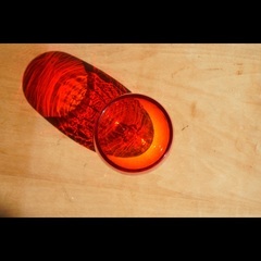 琉球ガラス　※名入り「PD CAFE 2010OKINAWA」の画像