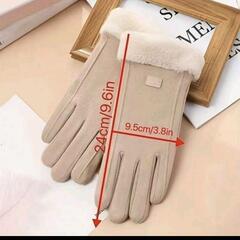 【値下げ】レディース 手袋 厚手のビロード手袋 バイシクル手袋 フルフィンガータイプの画像