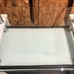 美品 ガラステーブル センターテーブル ダイニングテーブル 90×50×40 2段テーブル の画像