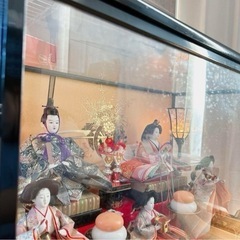 差し上げます お届けも可能　　　　　　　久月 雛人形 『親王官女飾り』　ケース雛の画像