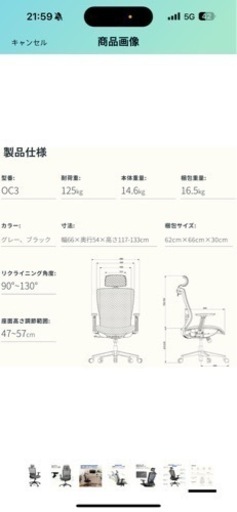 原価19800円オフィスチェア デスクチェア OC3 人間工学 エラストマーメッシュ素材 通気性 4段階リクライニング 座面高さ調整 多機能調節 耐荷重125kg 静音キャスター ヘッドレスト付き ランバーサポート付き コートラック付き(グレー)