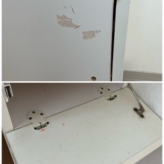 【2月中旬受け渡し可能な方】全身鏡付き収納棚の画像