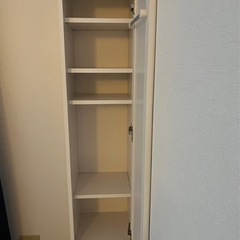 【2月中旬受け渡し可能な方】全身鏡付き収納棚の画像