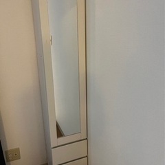 【2月中旬受け渡し可能な方】全身鏡付き収納棚