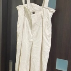  アズノーアズ　オーバーオールコーデュロイパンツ　白　【未使用に近い】の画像
