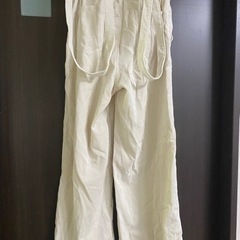  アズノーアズ　オーバーオールコーデュロイパンツ　白　【未使用に近い】の画像