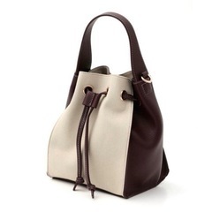 大幅値下げ【新品】 zakkaholic キャンバスコンビドロストBAG  ショルダーバッグ ハンドバッグ  ドロスト型 キャンバス素材コンビの画像