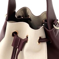大幅値下げ【新品】 zakkaholic キャンバスコンビドロストBAG  ショルダーバッグ ハンドバッグ  ドロスト型 キャンバス素材コンビの画像