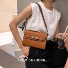 新品　本革バッグ　2色　エルメスケリー風　の画像