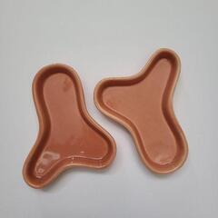 スリコ　3coins　ウェーブ　皿　二個セット