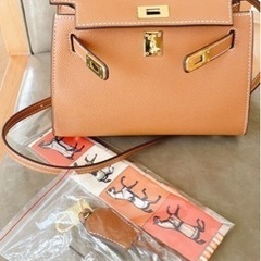 新品　エルメスケリー風　レザーバッグ　2色の画像