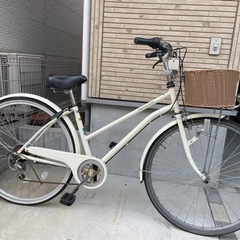 サイクルアサヒ　自転車27インチ　ホワイト