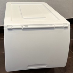 ニトリ　収納ケース Nフラッテ ハーフ(ホワイト)   ふた付き