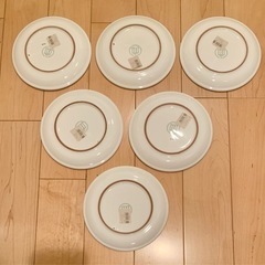 未使用 CALECA プレート 18cm 6枚セット ハンドメイド 皿 食器 イタリア 希少の画像
