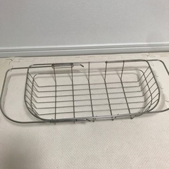 伸縮性　食器水切りラックの画像
