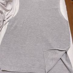 しまむら ベスト LLサイズ グレー