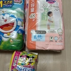 オムツ大きめmサイズ、Lサイズ、水遊び用