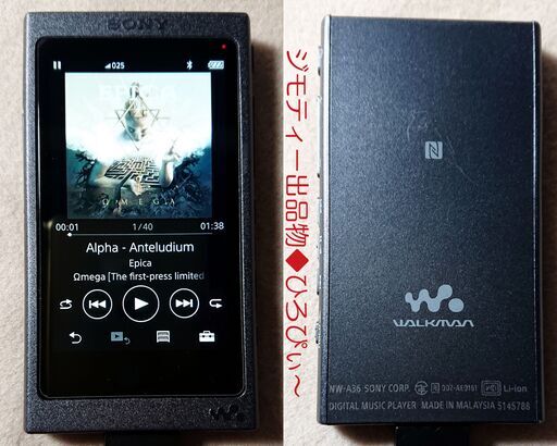 【6点set】SONY WALKMAN A-36/32G + KZ ZSN-PRO + 8芯リケーブル + CKM-NWA30 + ガラスフイルム + 32G microSD