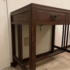 昭和レトロ　片袖机 古家具 勉強机 文机 ワークデスク アンティーク③ 昭和レトロ 片袖机 古家具 勉強机 文机 ワークデスク