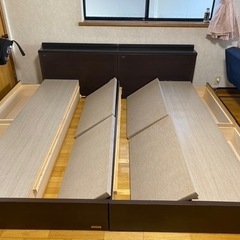 【無料】フランスベッド ベッドフレーム 2個（キズや汚れあり）の画像