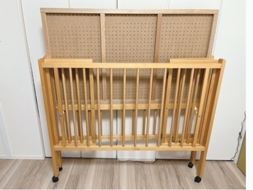 【お取引先が決定しました】石崎家具　ベビーベッド　クール　ワンタッチ　レギュラーサイズ　ハイベッド