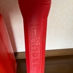灯油ポリタンク、給油ポンプ、ポンプ収納器、3点セットの画像