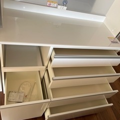 美品　パモウナ日本　食器棚 オープンボード 幅120cm ワークスキッチンボード現状品 の画像