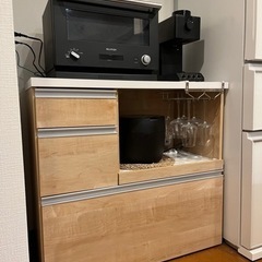 (値下げ)【使用期間3ヶ月】大理石調天板のキッチンカウンター《元値40,900円》
