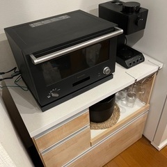 (値下げ)【使用期間3ヶ月】大理石調天板のキッチンカウンター《元値40,900円》