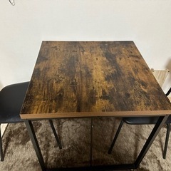 ヴィンテージ風　ダイニングテーブル　椅子　二脚　セット