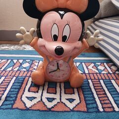 レトロ!ディズニー ベビーミニー 目覚まし時計 高さ25cm U...
