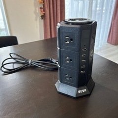 タワー式電源タップBEVA 3層縦コンセントの画像