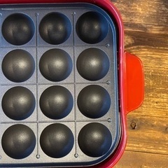 BRUNO コンパクトホットプレート レッド（取っ手に割れあり）の画像