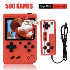 充電式 ポータブルレトロゲーム機 2Pコントローラ付 レッド