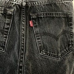 【Levi's】501 ブラックデニム リーバイス デニムパンツ ジーンズ ヴィンテージ 後染め W28L30の画像
