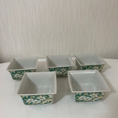 花柄　食器5種セット(各種5点ずつ)の画像