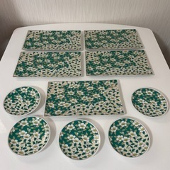 花柄　食器5種セット(各種5点ずつ)の画像