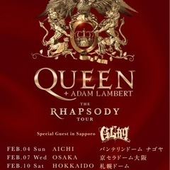 Queen+Adam Lambert 」The Rhapsody tour Tokyo SS席二枚連番