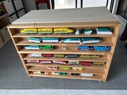 プラレール大量セット　手作りお片付け収納付き