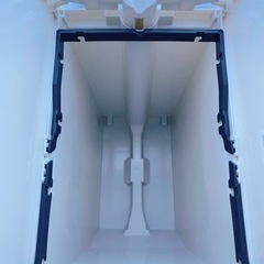 リス 棚下で使えるペダルダストボックス 45L グレー 1個 幅270×奥行425×高さ480mm 日本製 ペダル式ゴミ箱 ペダルペール ２枚フタ仕様の画像