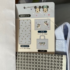 【新品】寝具セット3点敷きパッドまくらカバンミッキーマウスミニーの画像