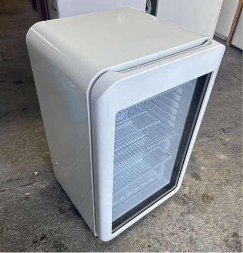 札幌市内配送可 21年製 Hijiru ヒジル 95L レトロ冷蔵ショーケース HJR-RK100WT LED灯 ホワイト