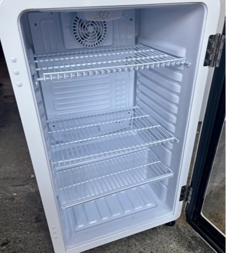札幌市内配送可 21年製 Hijiru ヒジル 95L レトロ冷蔵ショーケース HJR-RK100WT LED灯 ホワイト